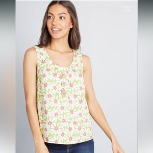 ModCloth Love of Buttons Sleeveless Top